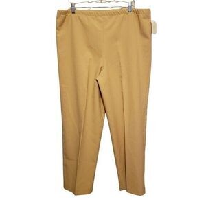 J. Silver Womens Size XL Yellow  Solid Dress Pants